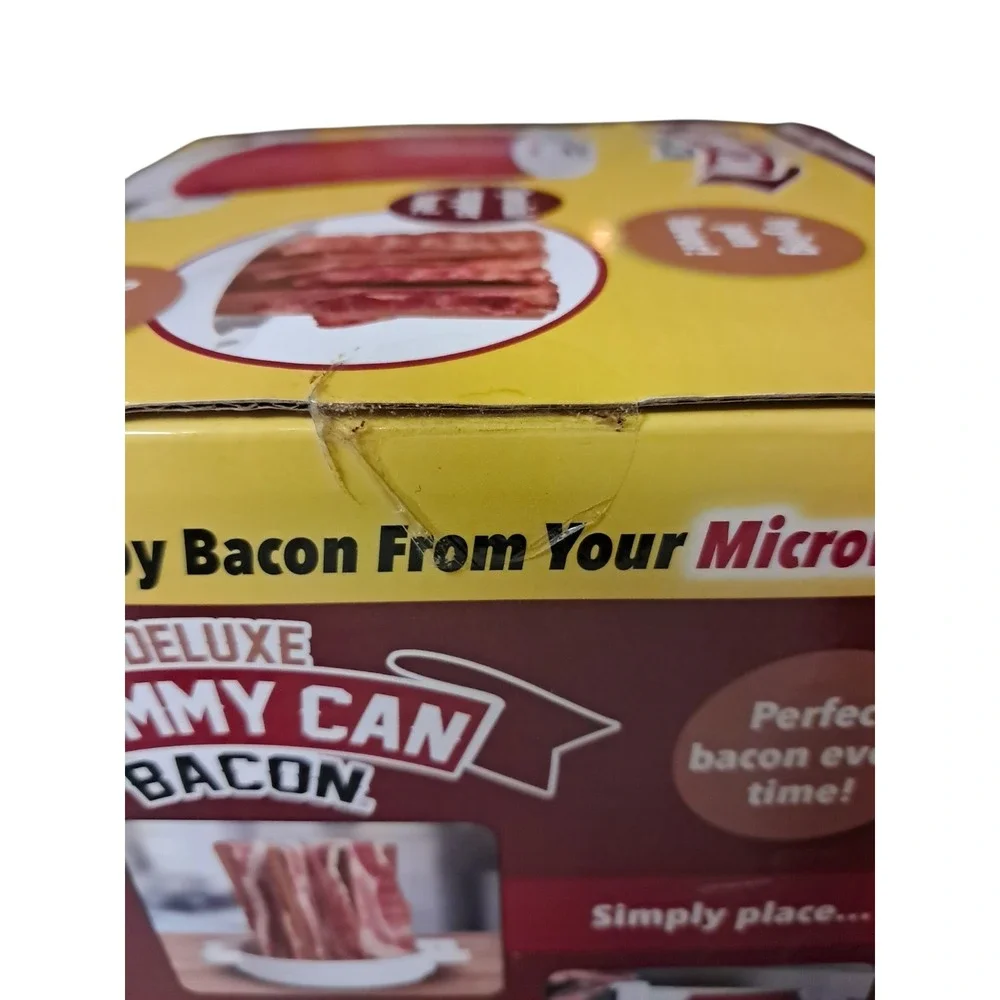 NEW SEALED Yummy Can Bacon Deluxe Microwave  AS-SEEN-ON-TV Makes Crispy